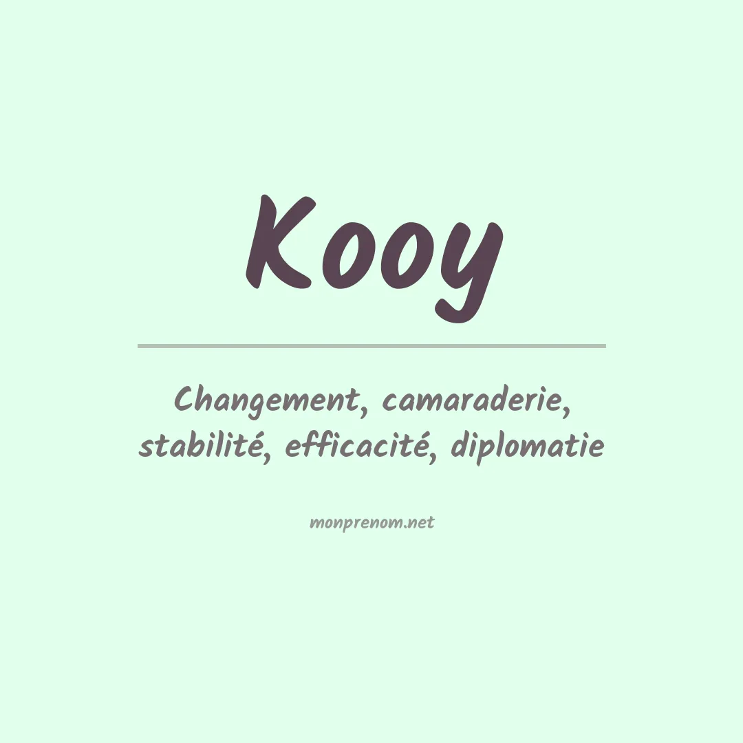 Signification du prénom Kooy