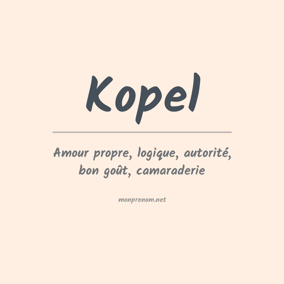 Prénom Kopel