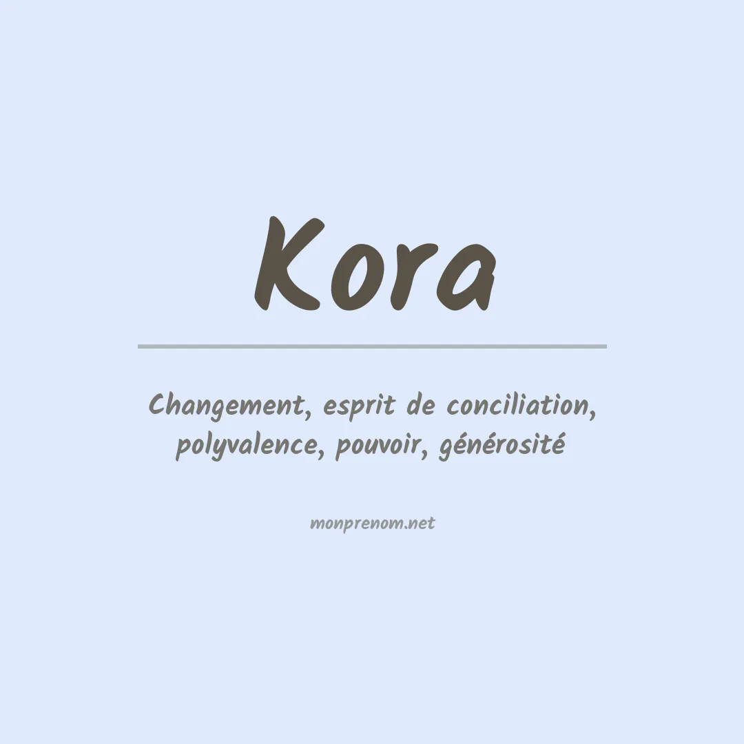 Prénom Kora