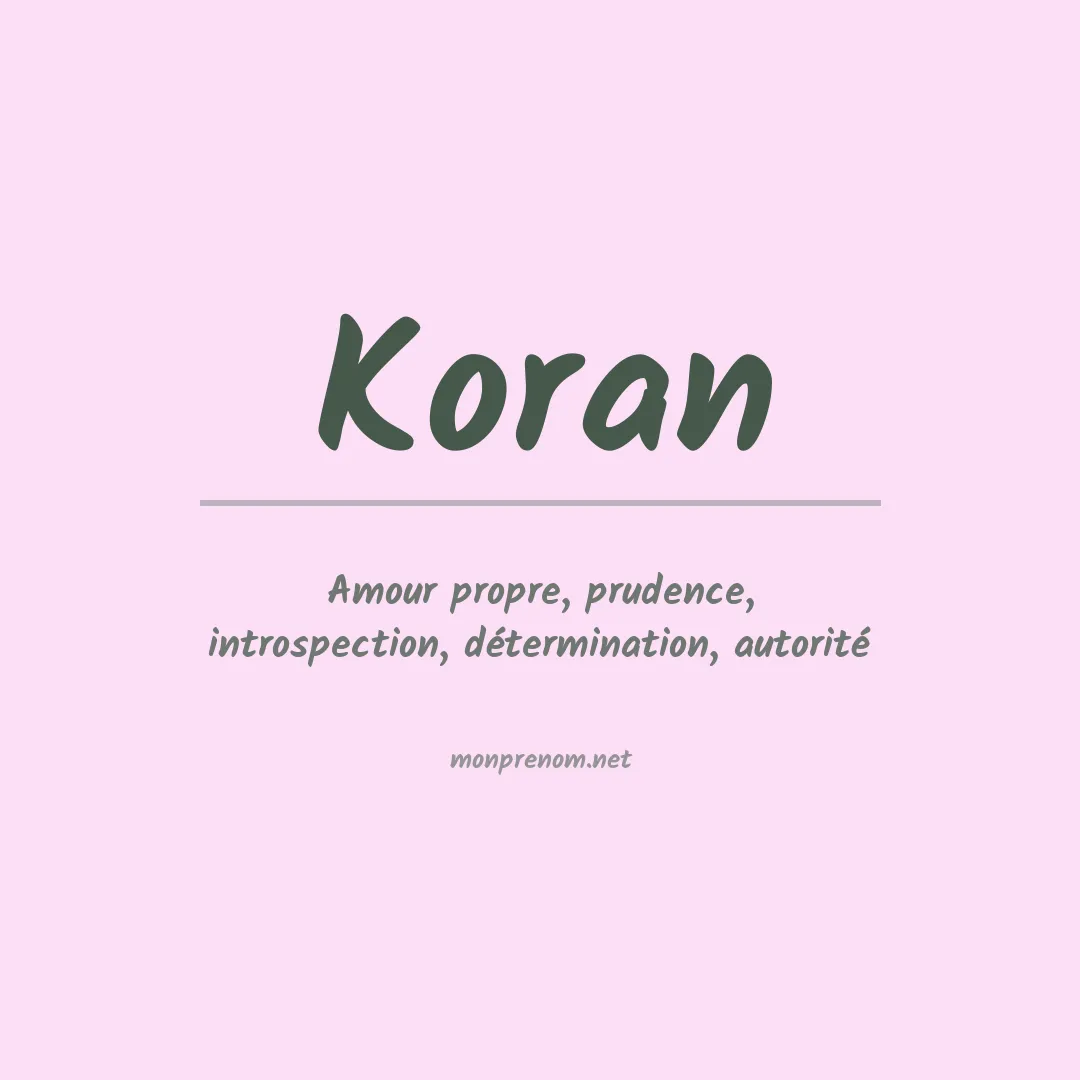 Prénom Koran