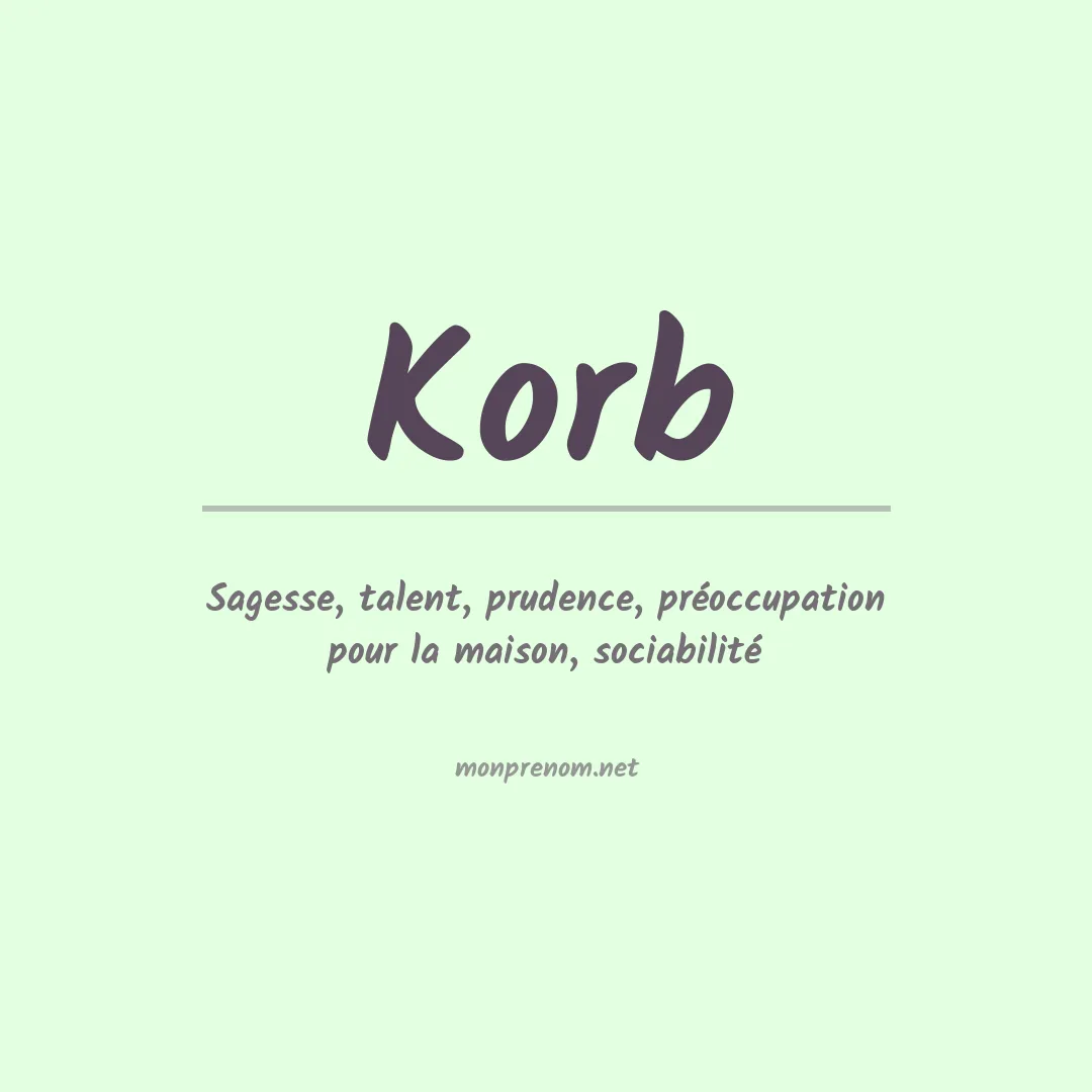 Prénom Korb