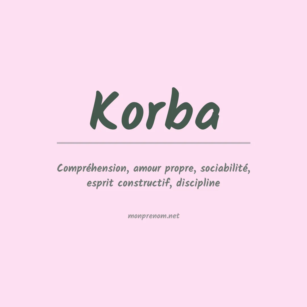 Prénom Korba