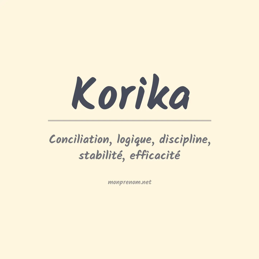 Signification du prénom Korika