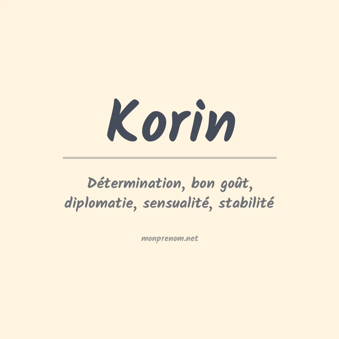 Prénom Korin