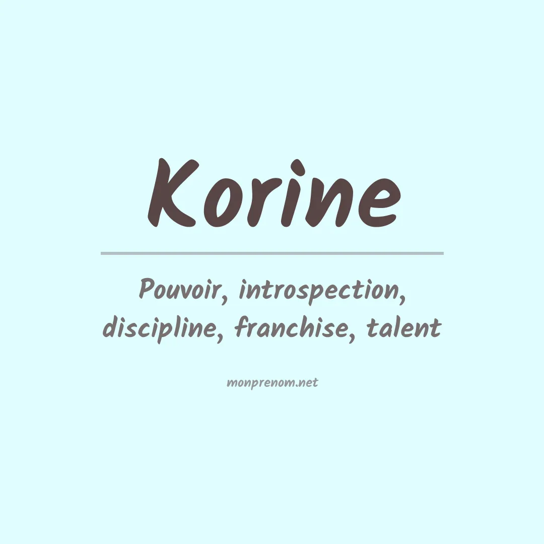 Prénom Korine