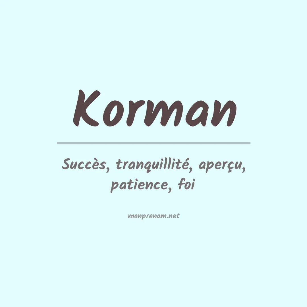 Prénom Korman
