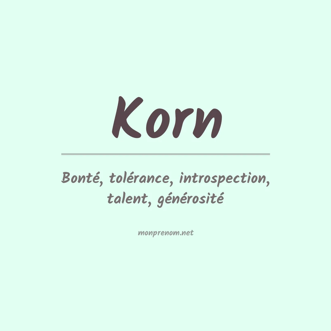Prénom Korn