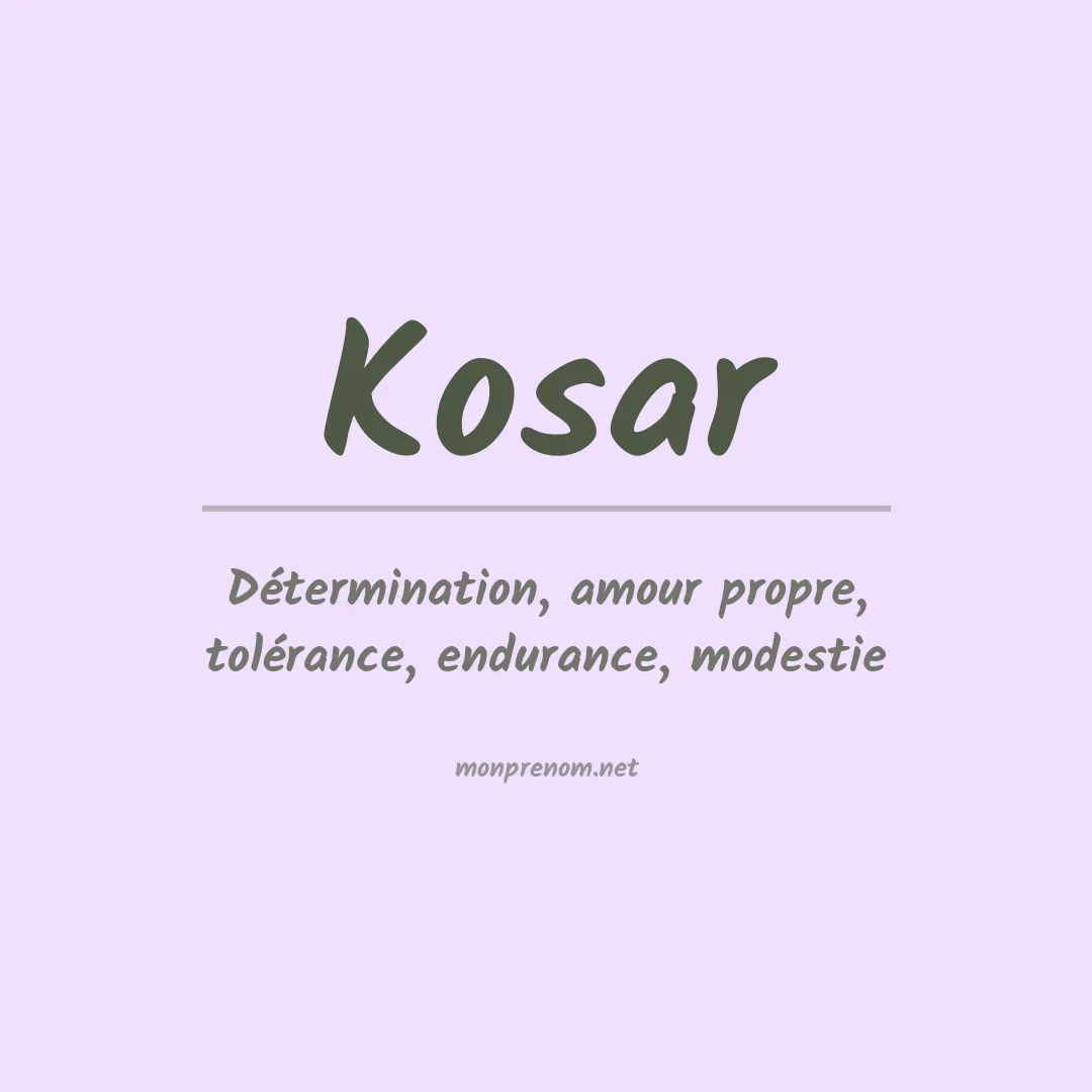 Prénom Kosar