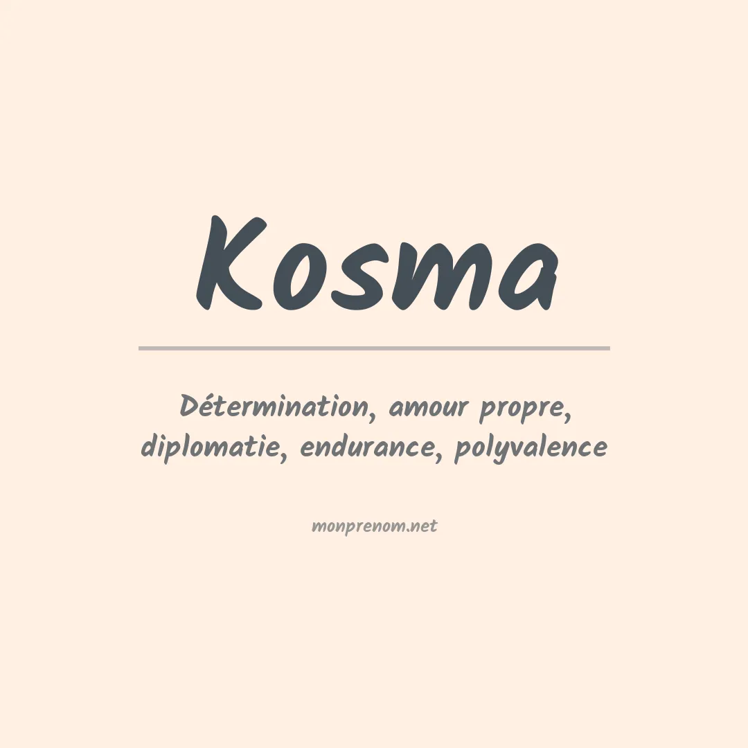 Prénom Kosma