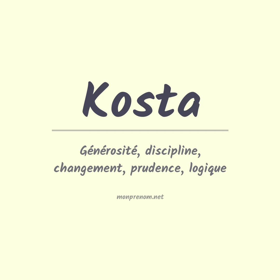 Prénom Kosta
