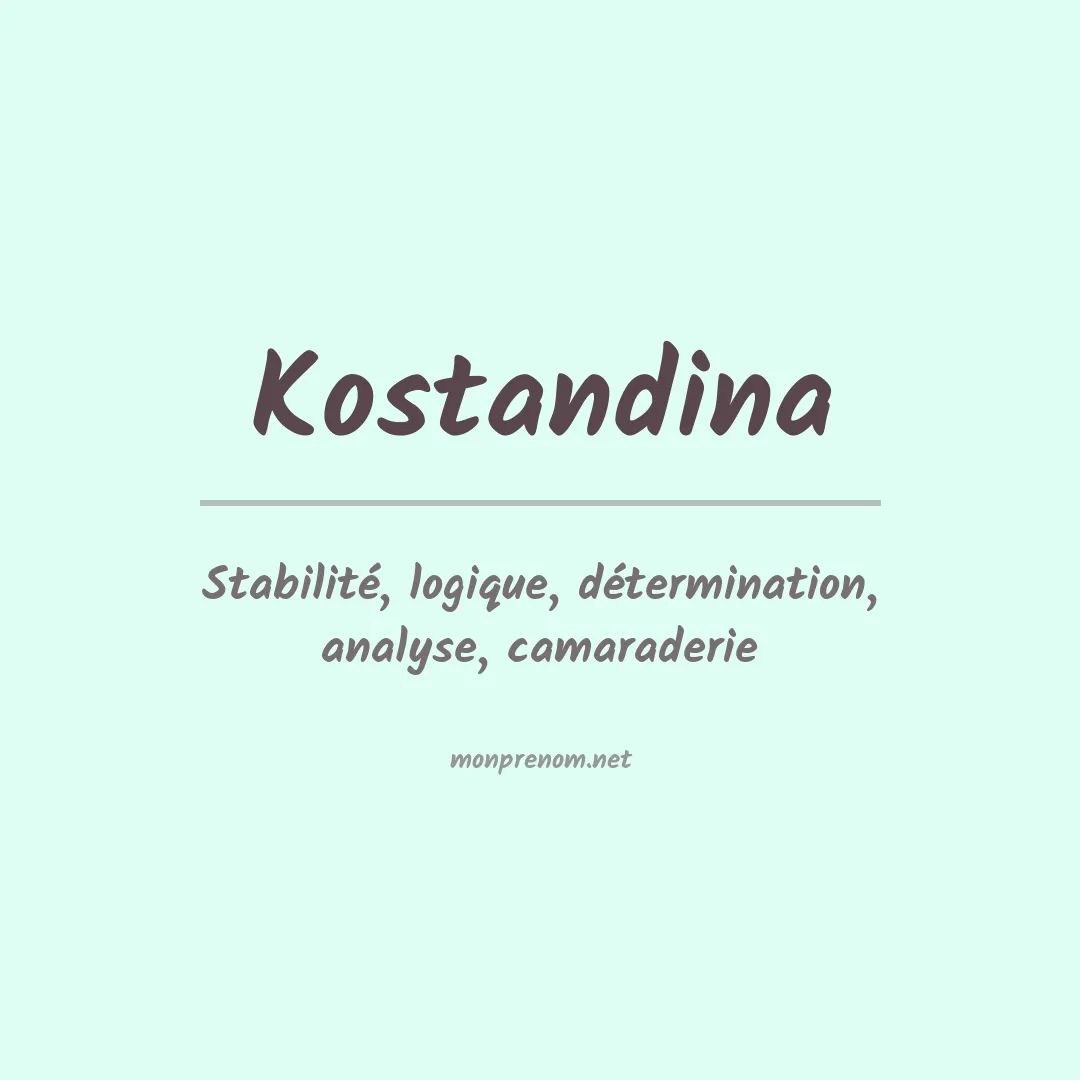 Signification du prénom Kostandina