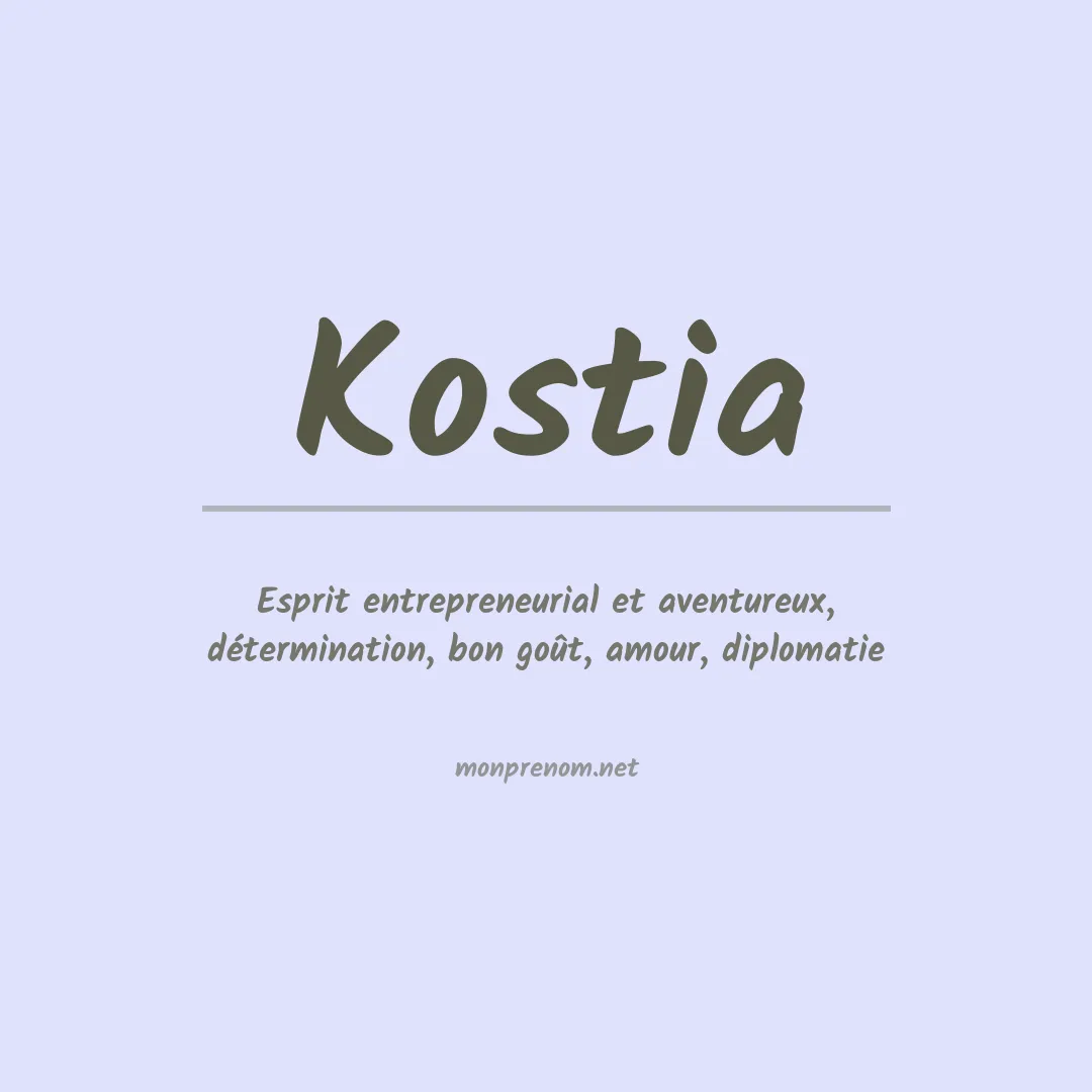 Prénom Kostia