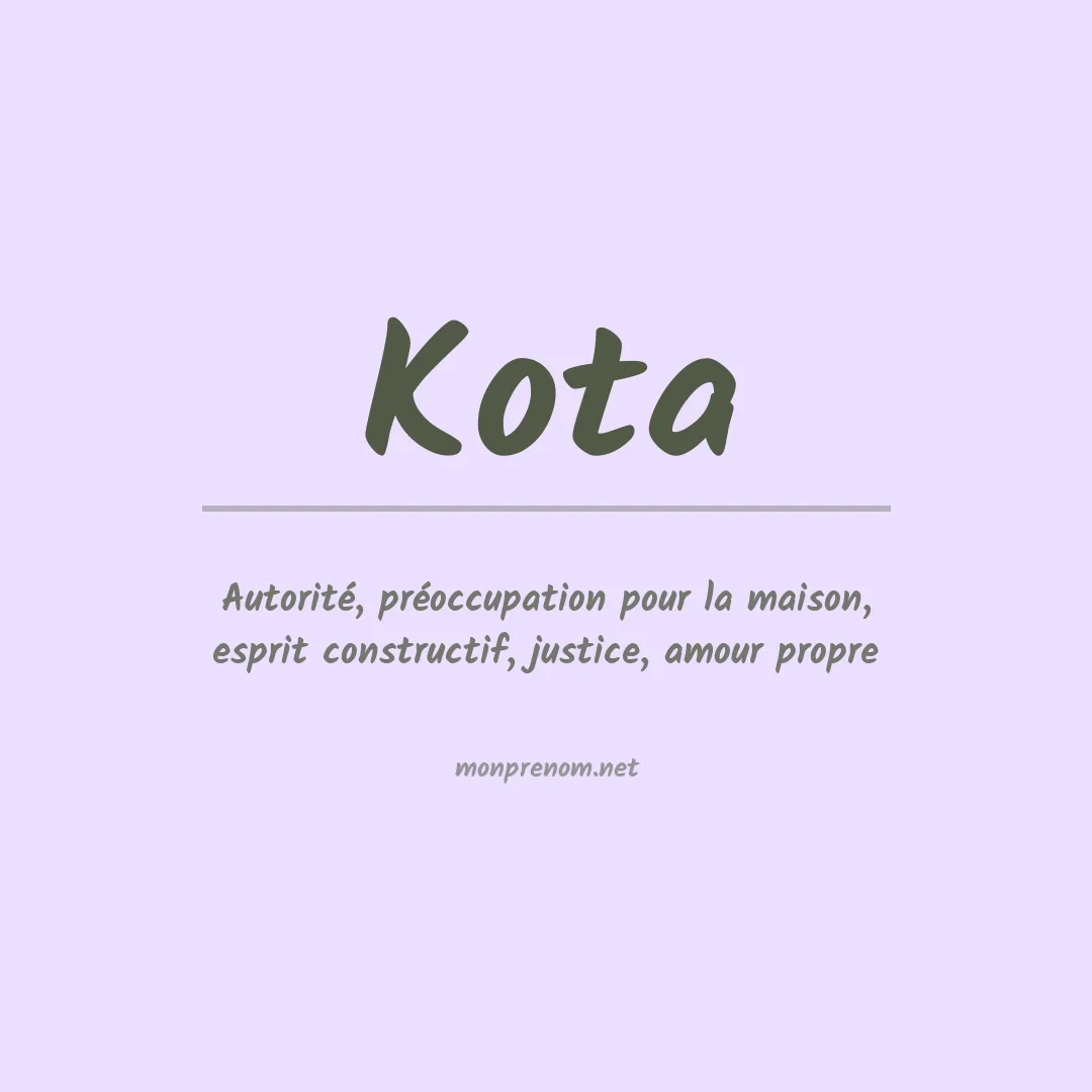 Prénom Kota
