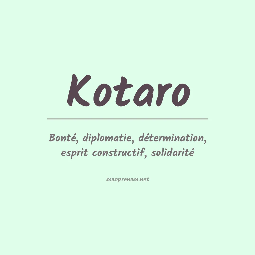 Prénom Kotaro