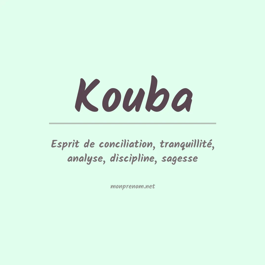 Prénom Kouba