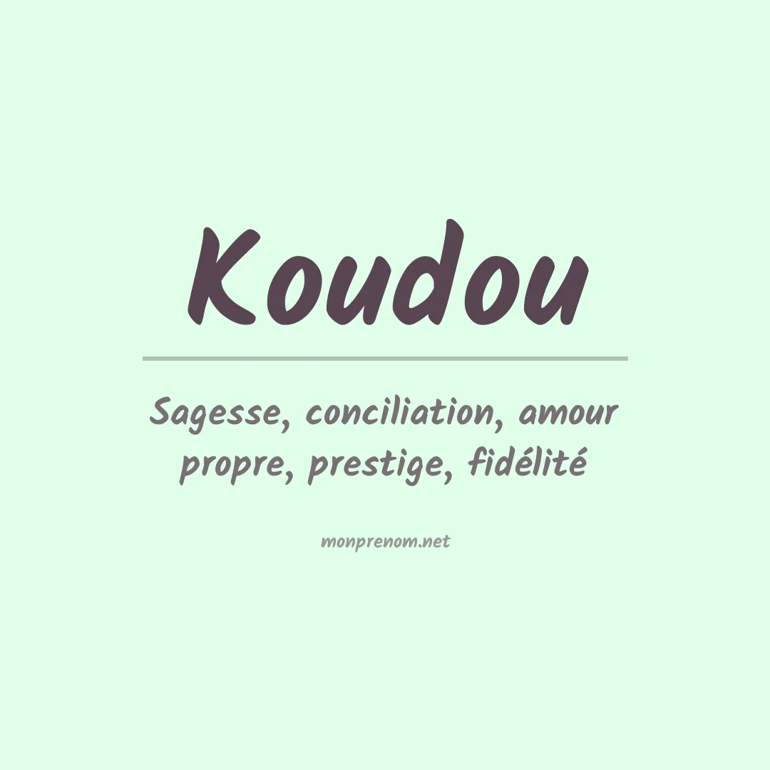 Signification du prénom Koudou