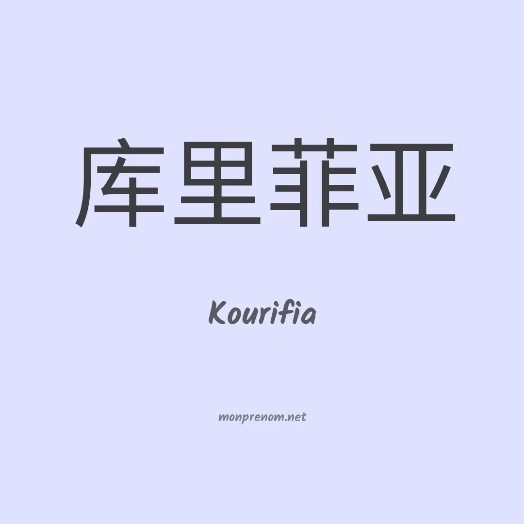 Kourifia en chinois