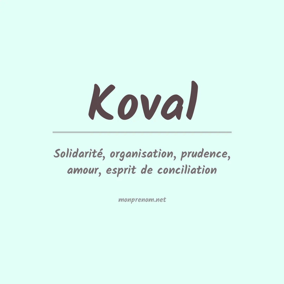 Prénom Koval