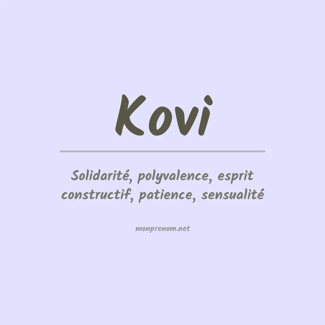 Signification du prénom Kovi