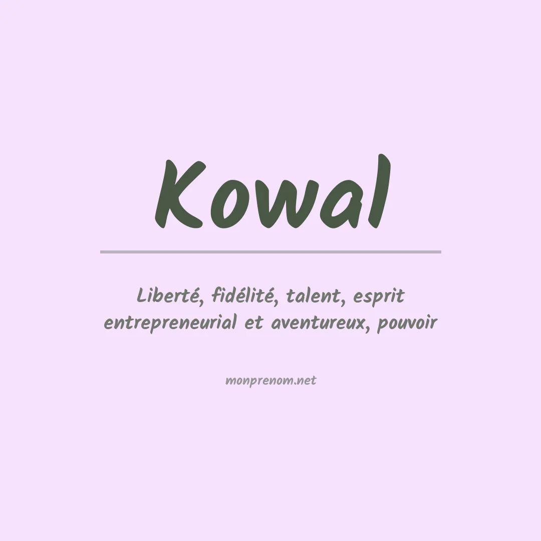 Prénom Kowal