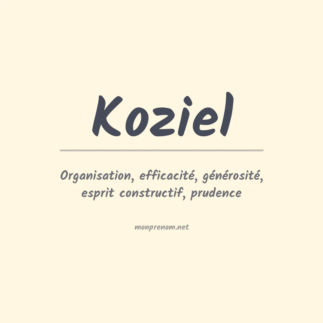 Prénom Koziel