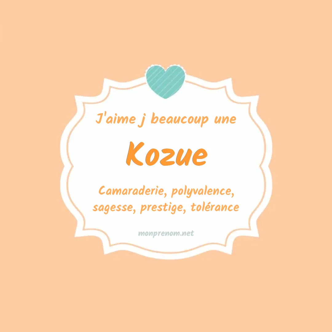 J'aime beaucoup Kozue