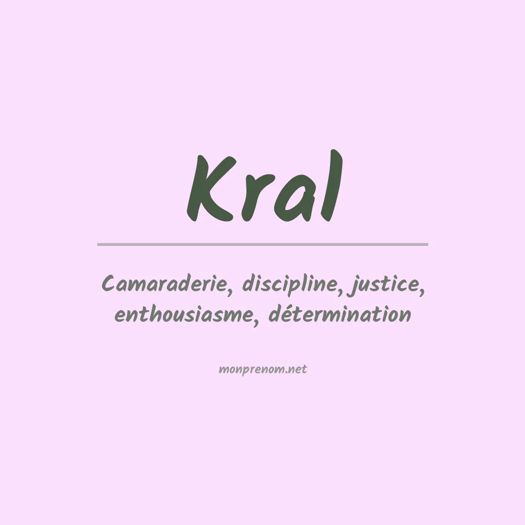Prénom Kral