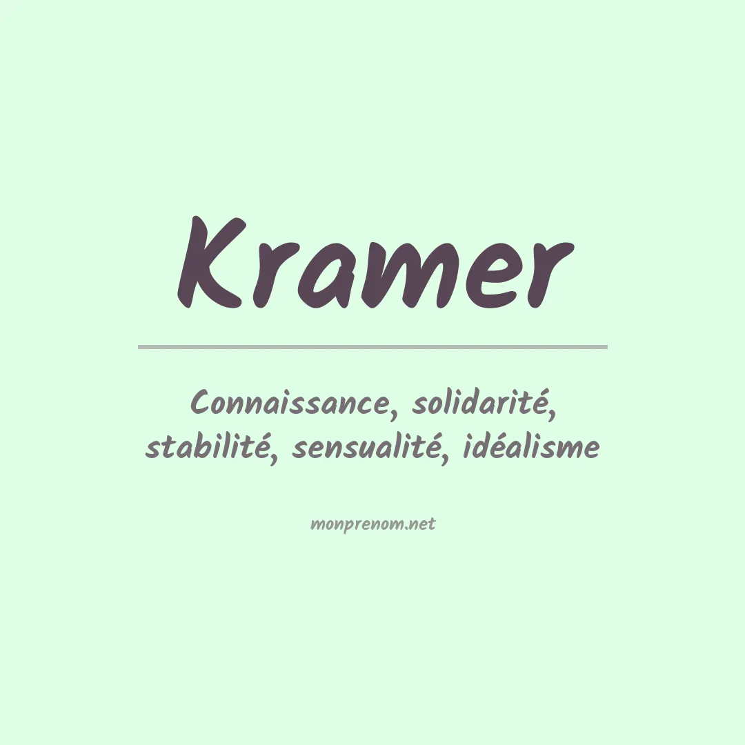 Prénom Kramer