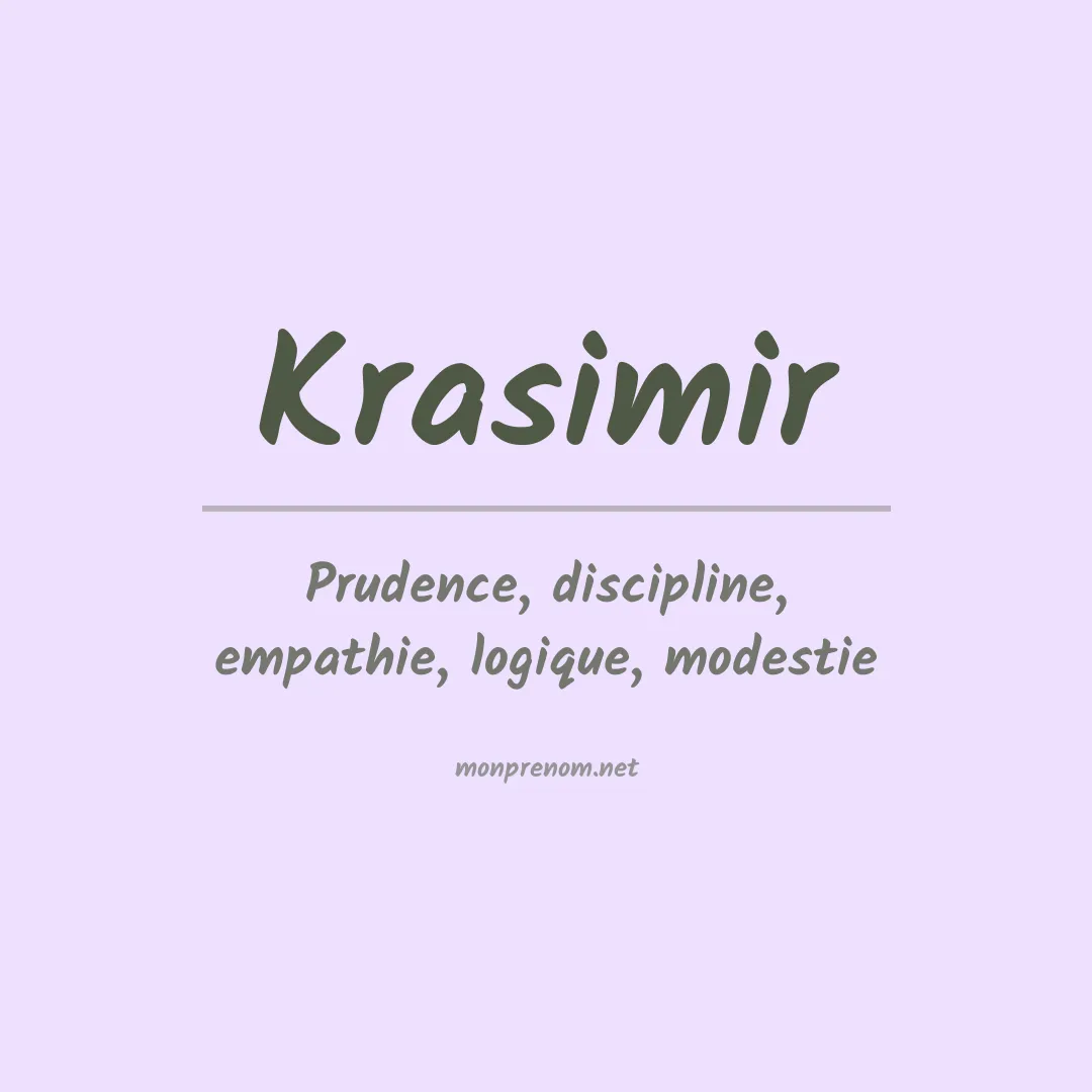 Signification du prénom Krasimir