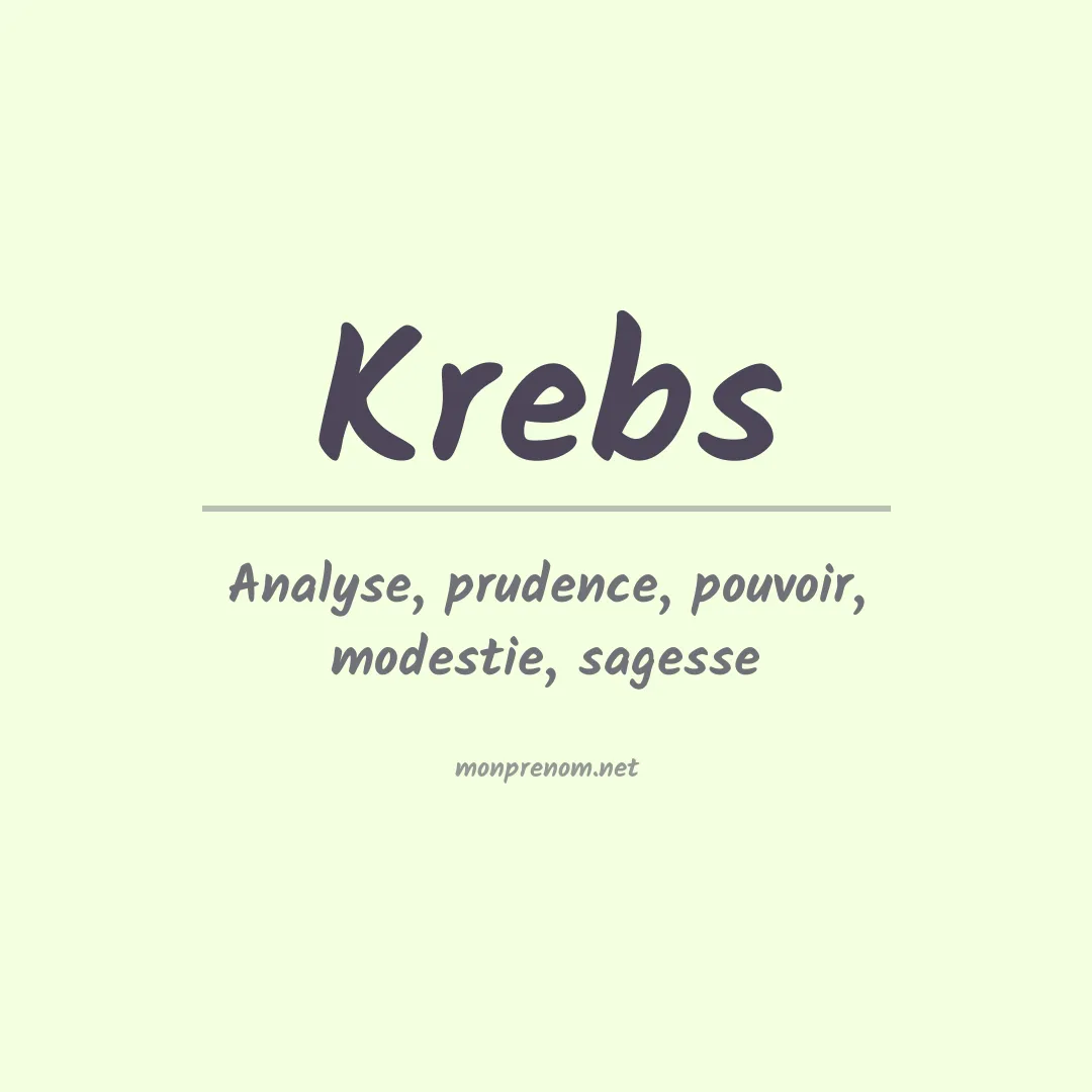 Prénom Krebs
