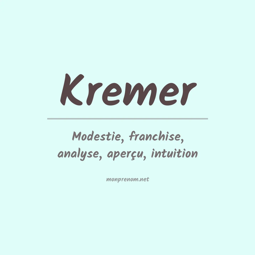 Prénom Kremer
