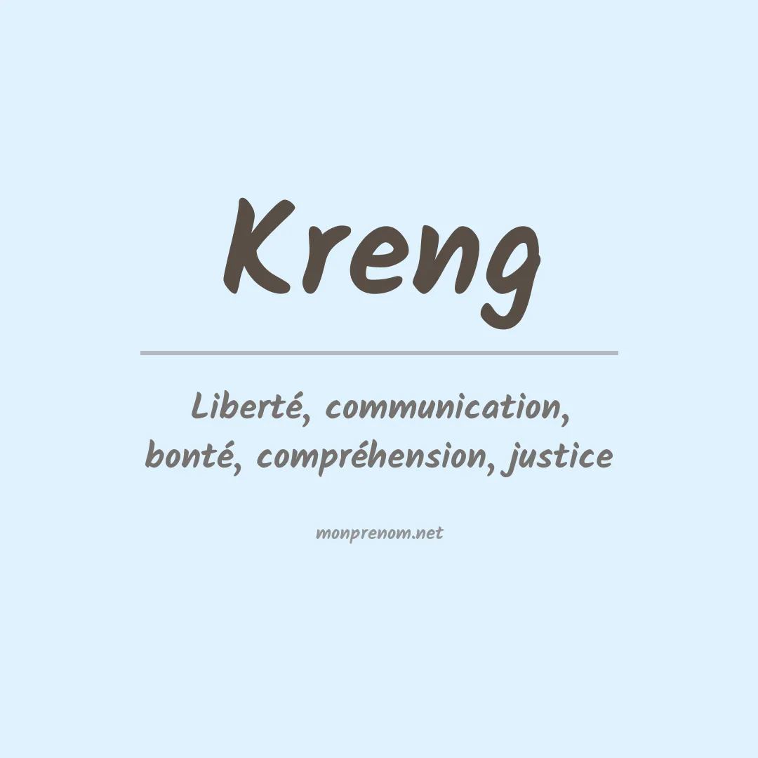 Signification du prénom Kreng