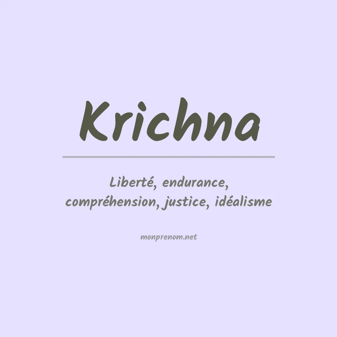 Signification du prénom Krichna