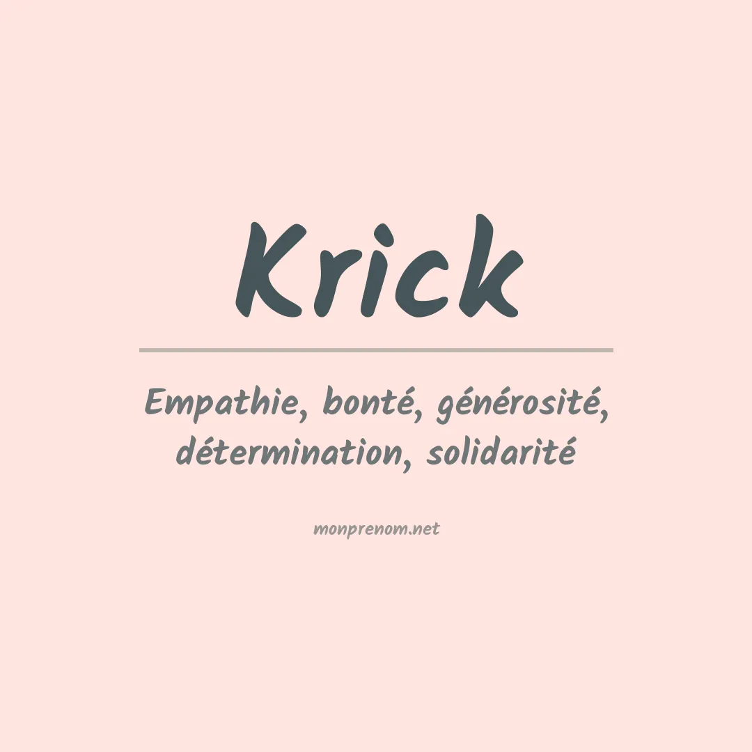 Prénom Krick