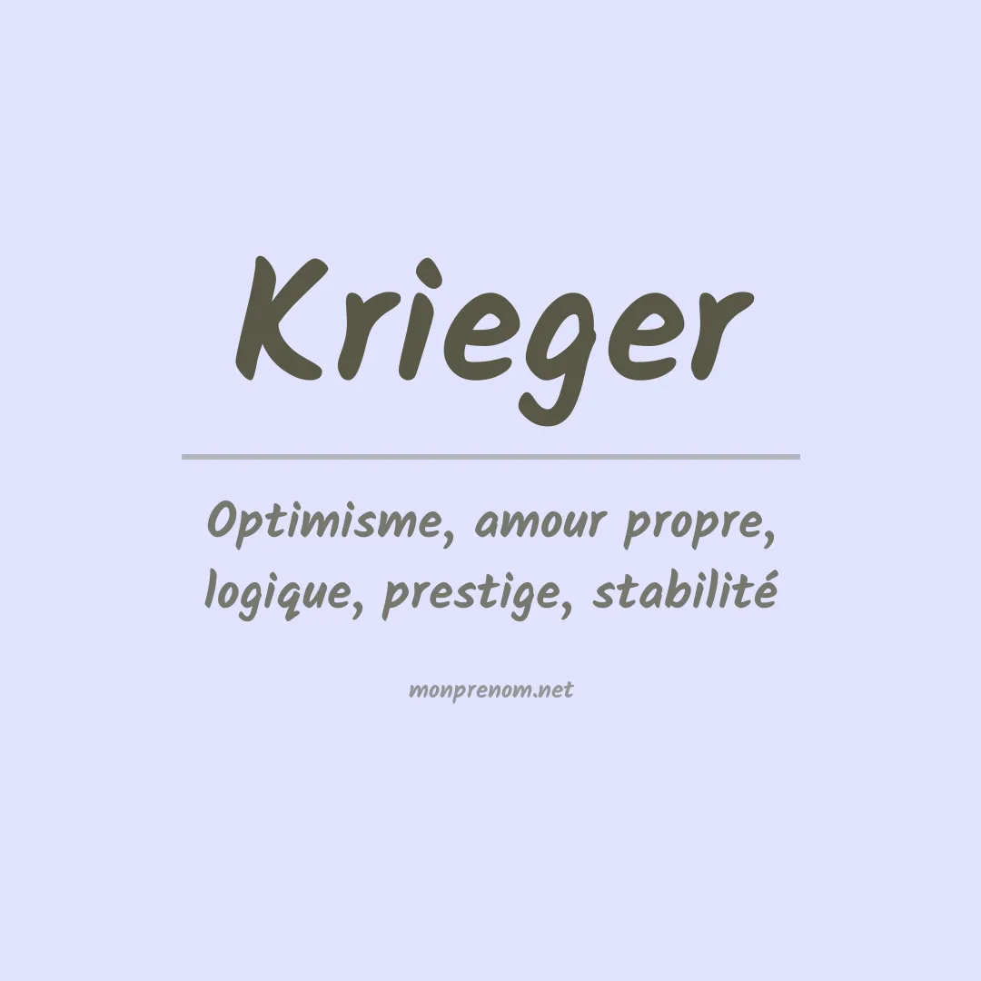 Prénom Krieger