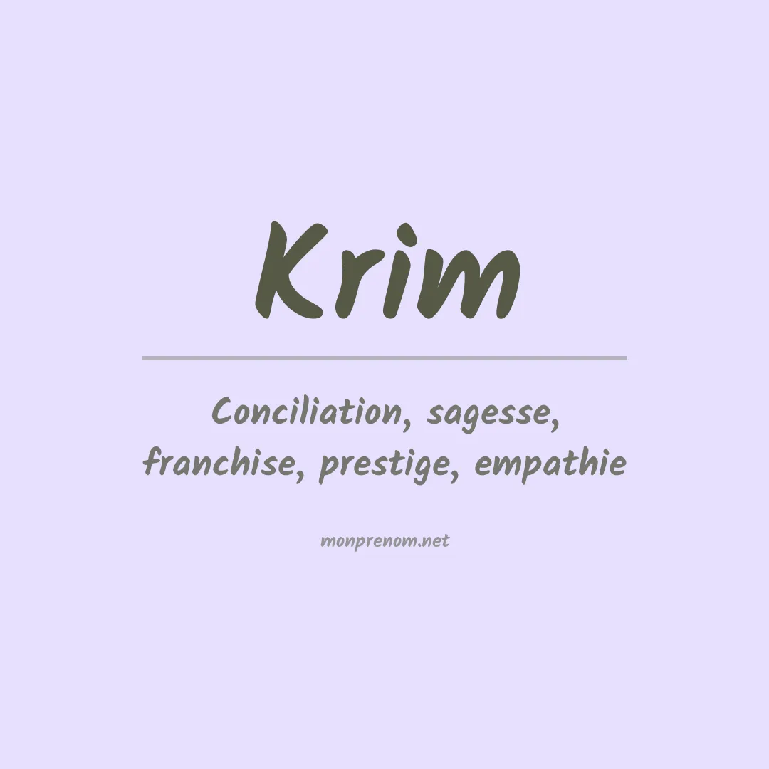 Prénom Krim