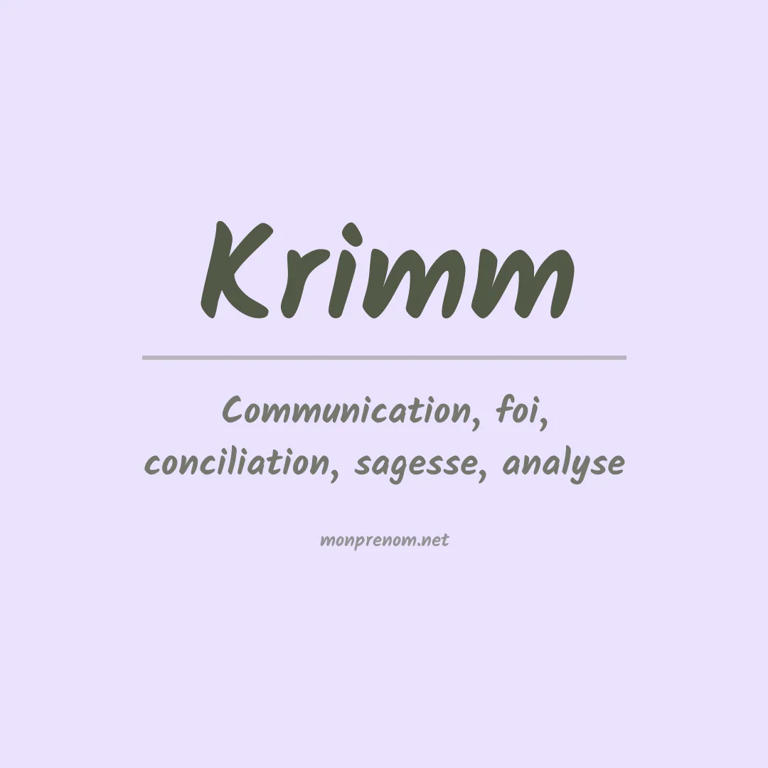 Prénom Krimm