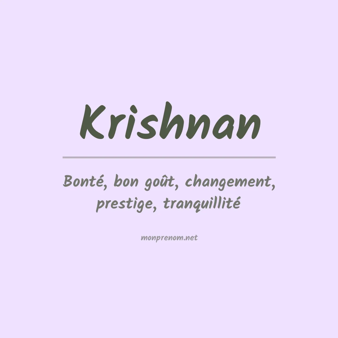 Prénom Krishnan