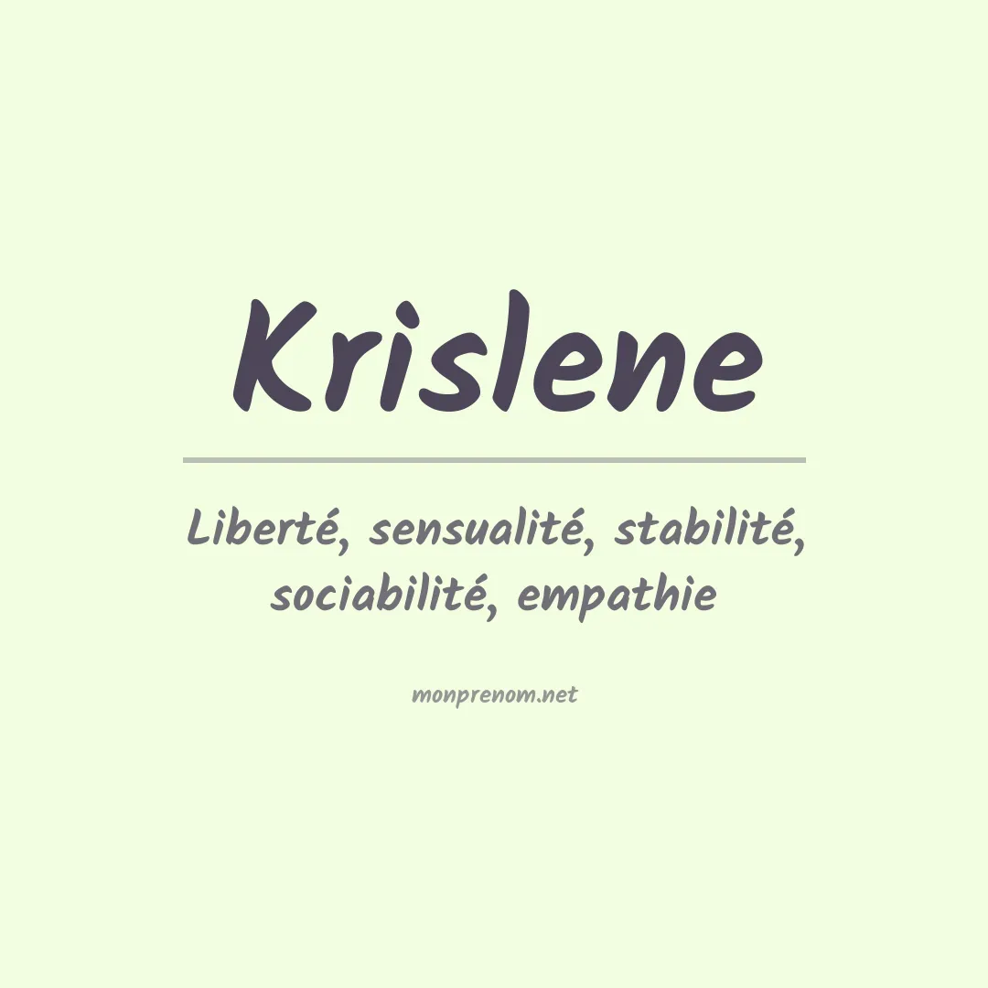 Prénom Krislene