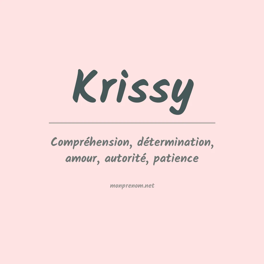 Signification du prénom Krissy