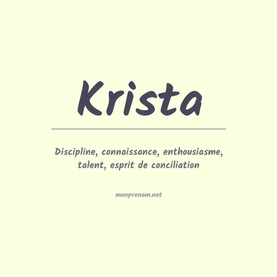 Prénom Krista