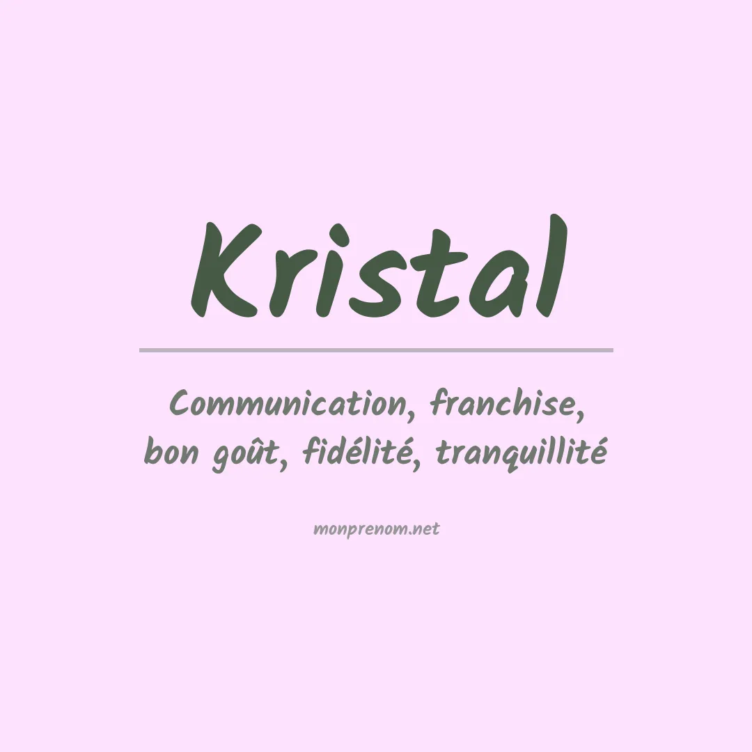 Prénom Kristal