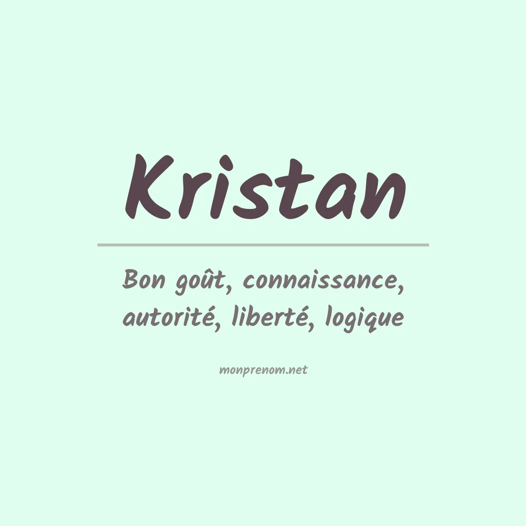 Prénom Kristan