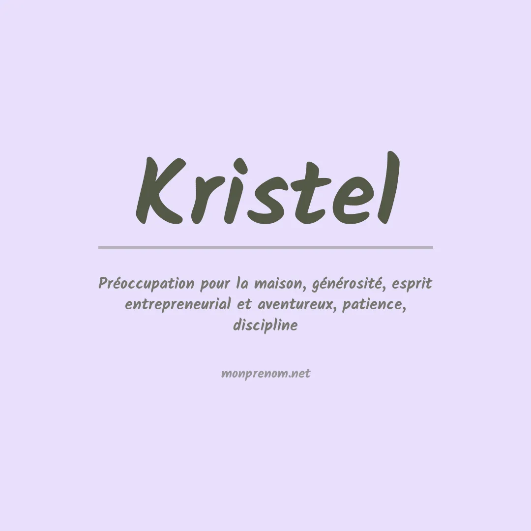 Signification du prénom Kristel