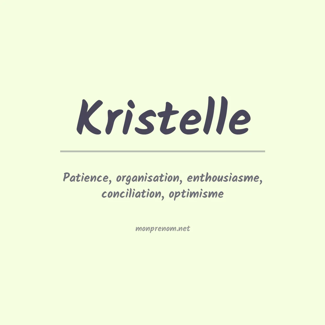 Signification du prénom Kristelle