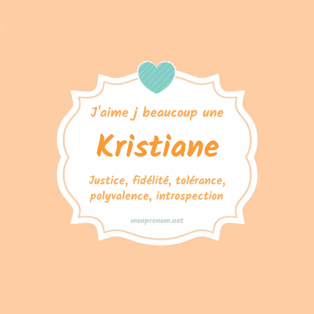 J'aime beaucoup Kristiane