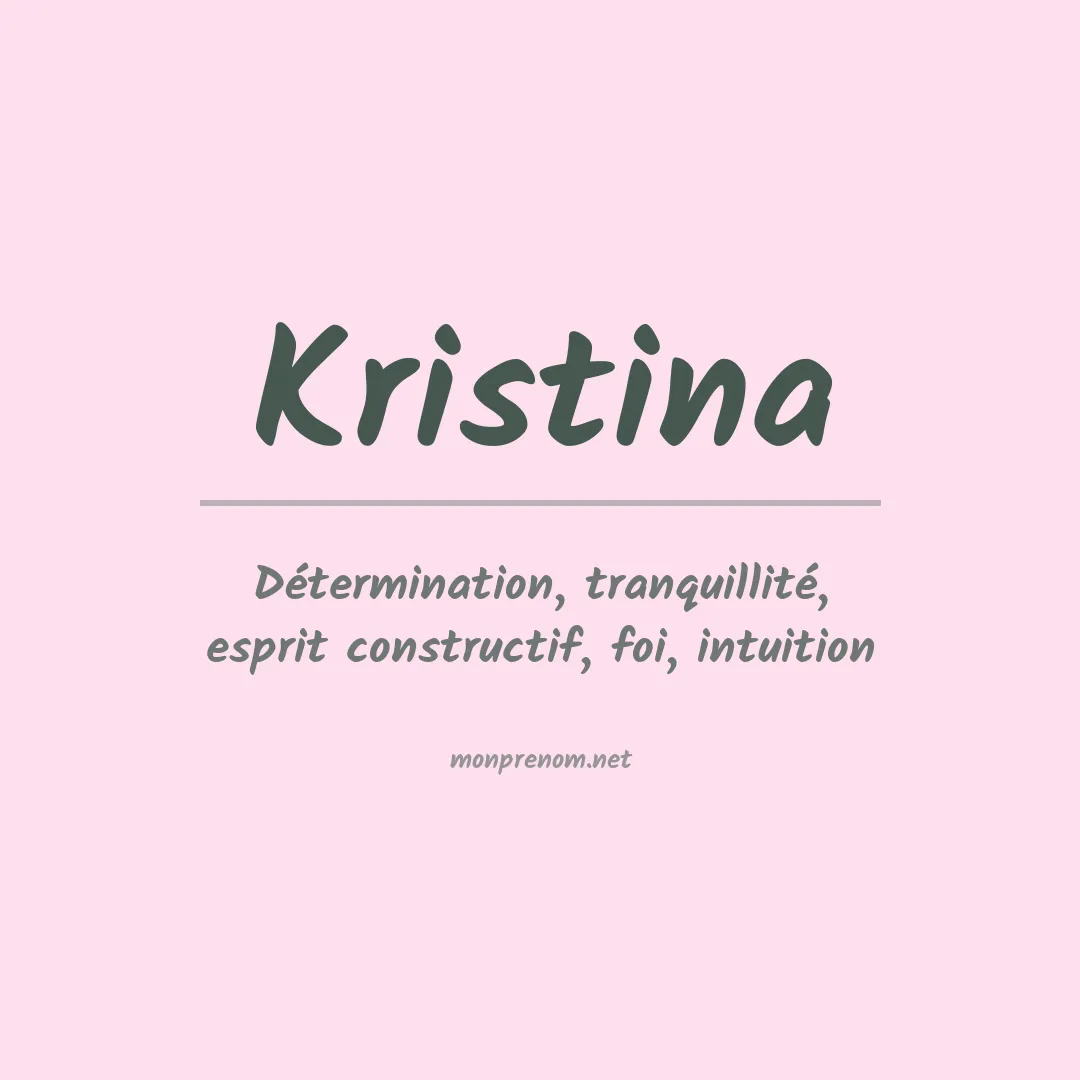 Signification du prénom Kristina