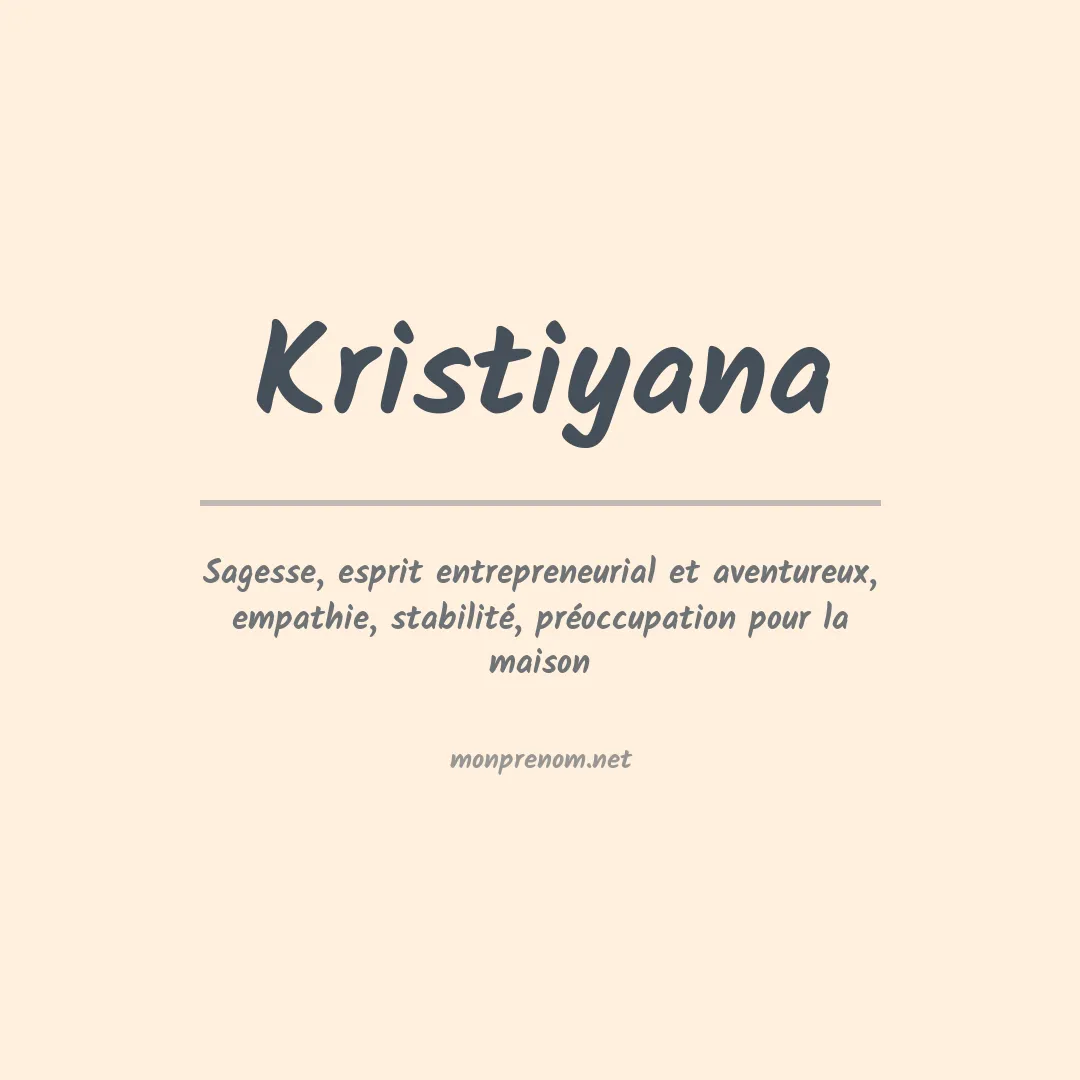 Prénom Kristiyana