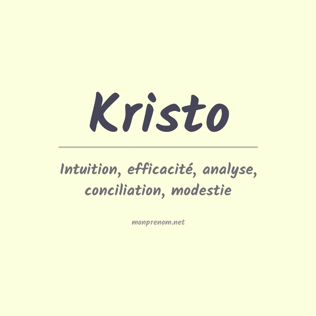 Signification du prénom Kristo