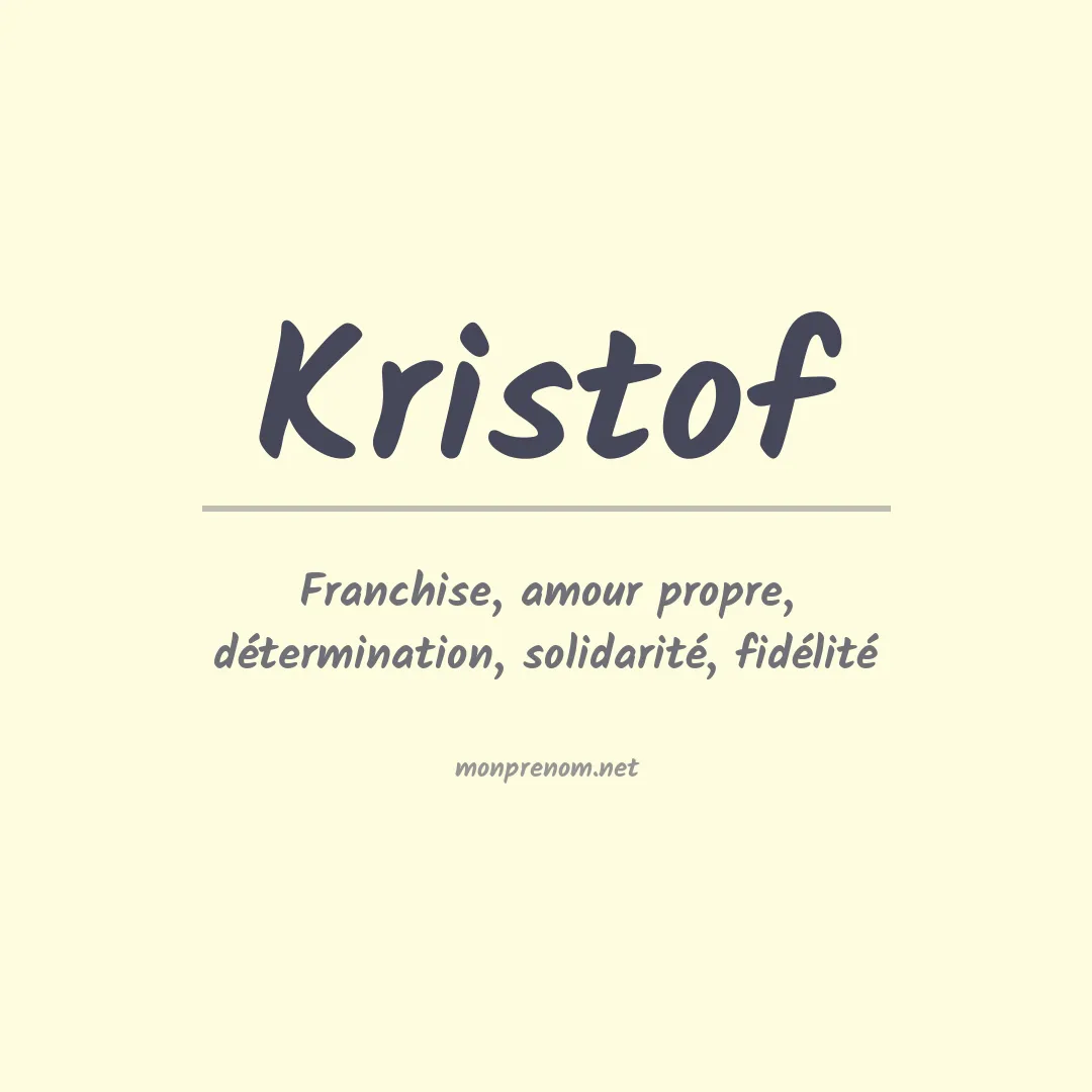 Prénom Kristof